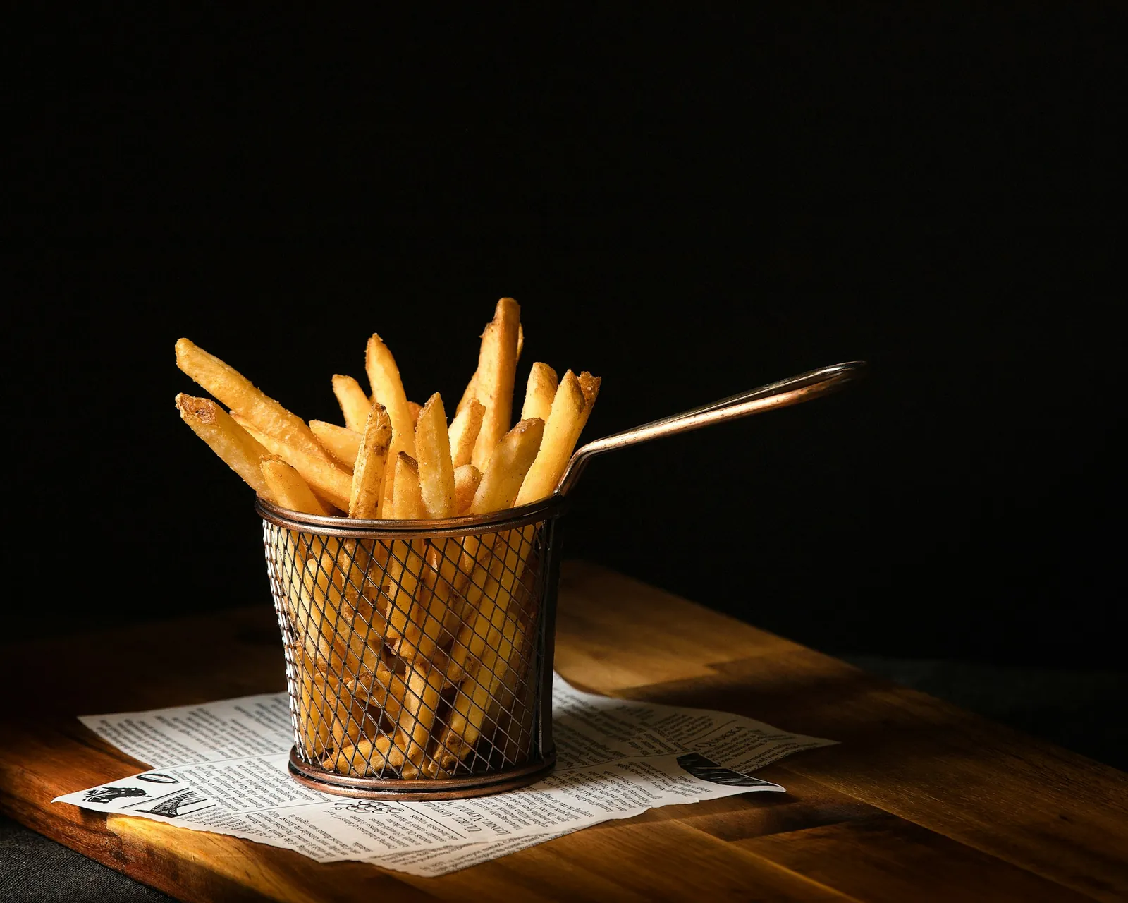 Panier de frites dorées